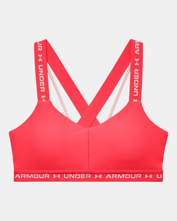 Women's UA Crossback Low Sports Bra, Red, pdpMainDesktop image number 8